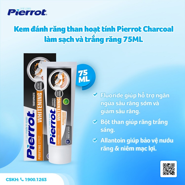 Bí mật cho nụ cười rạng rỡ cùng Kem đánh răng Pierrot Charcoal 1