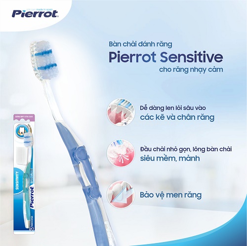 Bàn chải đánh răng Pierrot Sensitive cho răng nhạy cảm 1