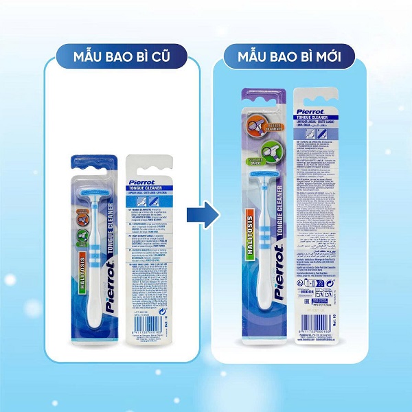 THÔNG BÁO THAY ĐỔI BAO BÌ & NƠI SẢN XUẤT DỤNG CỤ LÀM SẠCH LƯỠI PIERROT